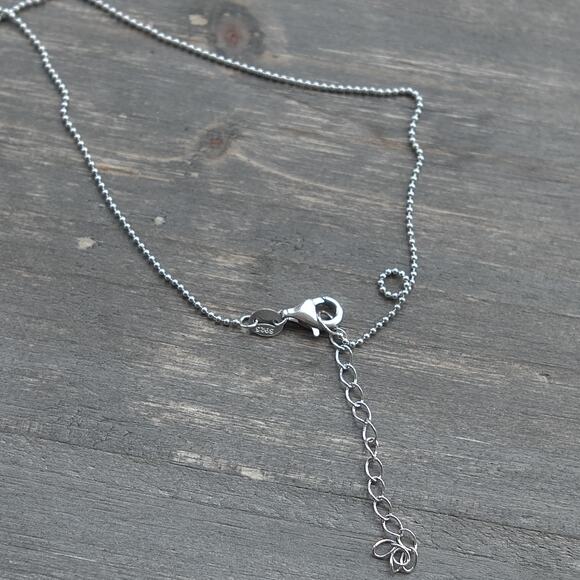 Sterling Silver 925 FOR SALE SOLD Pendant Necklace Realtor Gift Ball Chain S925 - Picture 4 of 7